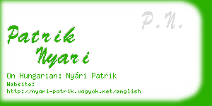 patrik nyari business card